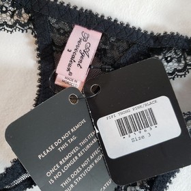 Agent Provocateur Fifi Thong AP3 Black Pink Lace