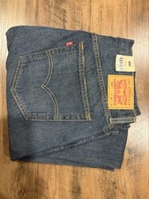 Levi's 559 Men's Blue Denim Jeans Straight Fit Low Rise Medium Wash Logo