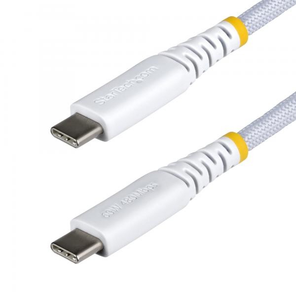 Startech Bianco Cavo Di Carica Usb-C Intrecciato 3M .Com 60W 3A Pd Usb 2.0 - Immagine 2