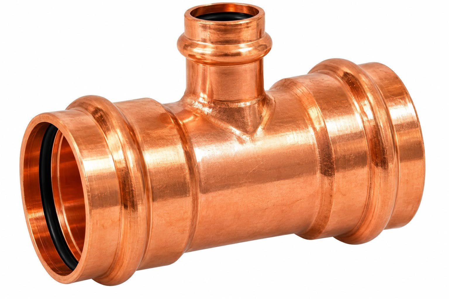 NIBCO PC611 1-1/2” x 1-1/2” x 1/2” Copper Press Reducing Tee 9101455PC NEW