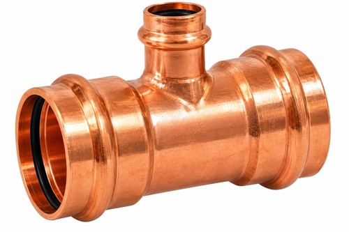 NIBCO PC611 1-1/2” x 1-1/2” x 1/2” Copper Press Reducing Tee 9101455PC NEW