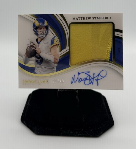 2023 Immaculate, MATTHEW STAFFORD 21/49  Premium Patch Auto - LA RAMS