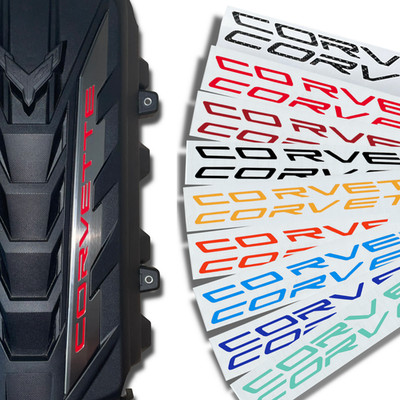 For Chevy Corvette C8 2020-2026 Engine Cover Vinyl Letter Decals