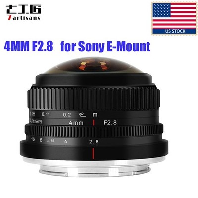 7artisans 4mm F2.8 APS-C Ultra Wide Angle Fisheye Camera Lens for Sony E-Mount