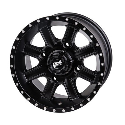 4/156 Tusk Cascade Wheel 12x7 4.0 + 3.0 Matte Black For Polaris DIESEL 455 4X4