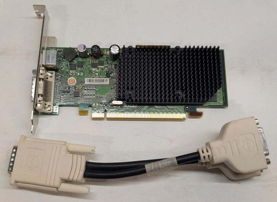 Dell ATI Radeon X1300 256MB PCI-E Graphics Card 0GJ501 2x DVI w/ Cable Adapter - Image 1 of 4