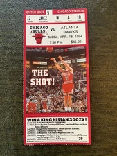 Chicago Bulls vs Atlanta Hawks NBA Ticket Stub 4/18/1994 Michael Jordan DNP