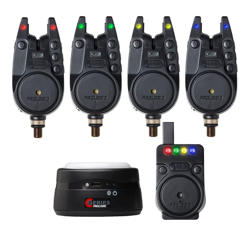 PROLOGIC C-SERIES PRO BITE ALARM SET 4+1+1 R+G+Y+B CARPFISHING WARNERS A0752