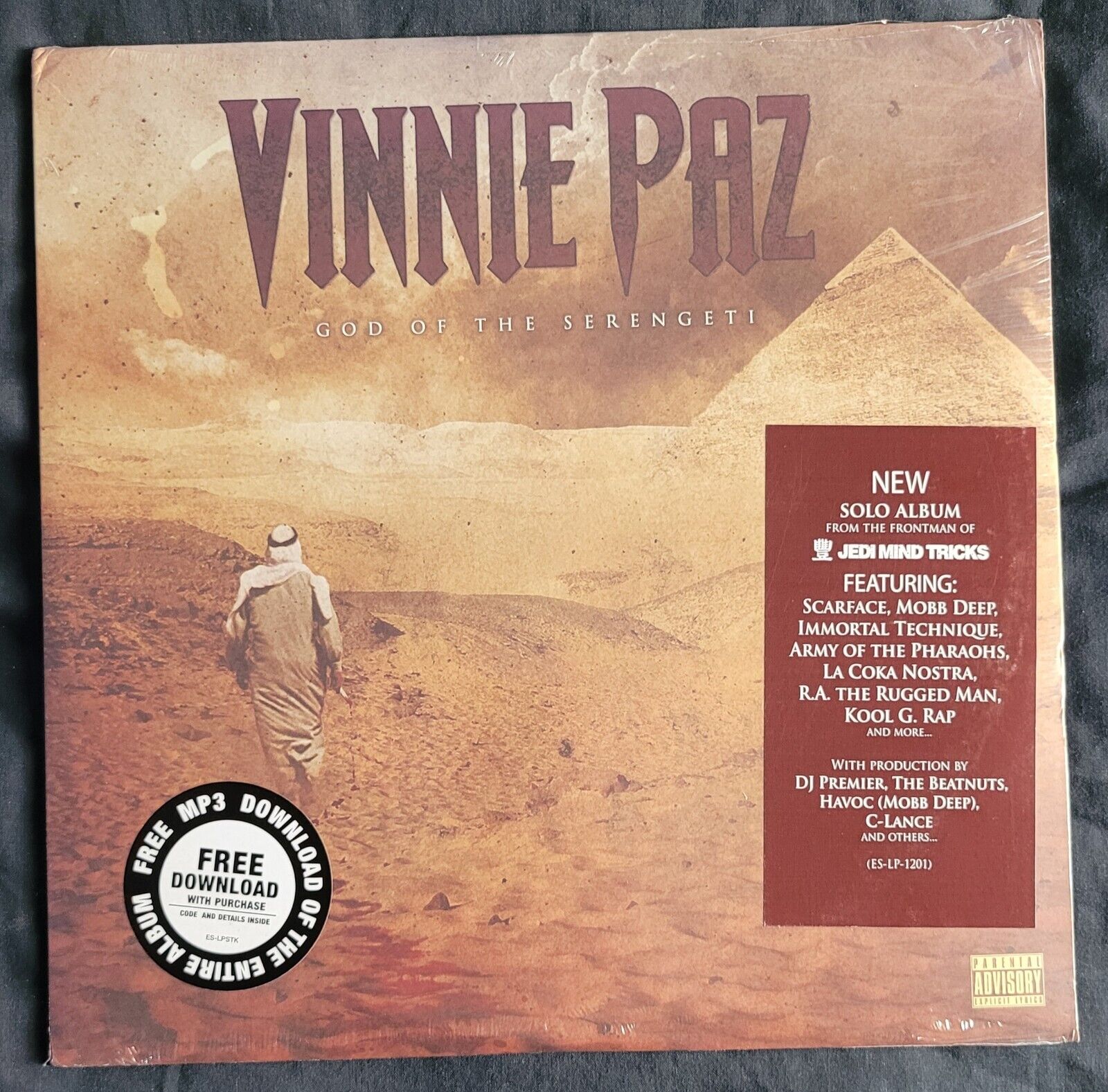 Vinnie Paz - God Of The Serengeti - 2xLP Clear Vinyl 2012 Sealed 