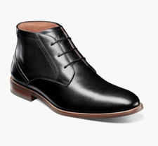 Florsheim Rucci Plain Toe Chukka Ankle Lace Up Boots 13392 001 Black