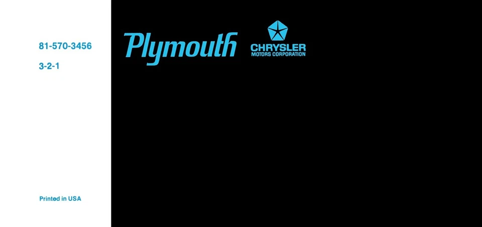 1973 Plymouth Satellite / Road Runner Owner's Manual - COLOR - Image 2 of 4