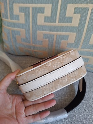 NWT COACH Mini Dempsey Camera Bag In Signature Jacquard With