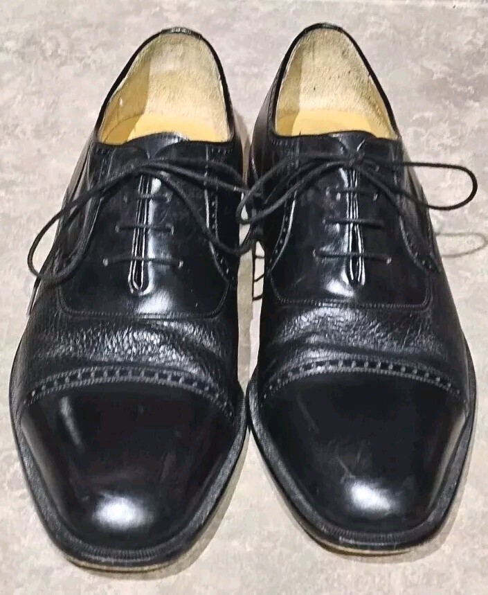 MEZLAN (NICOLA)-Black Leather, Mens Cap.Toe, Oxford Dress  display picture 1