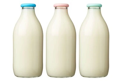 MOOPOPS - Mixed 3 pack of reusable silicone 1 pint milk bottle tops