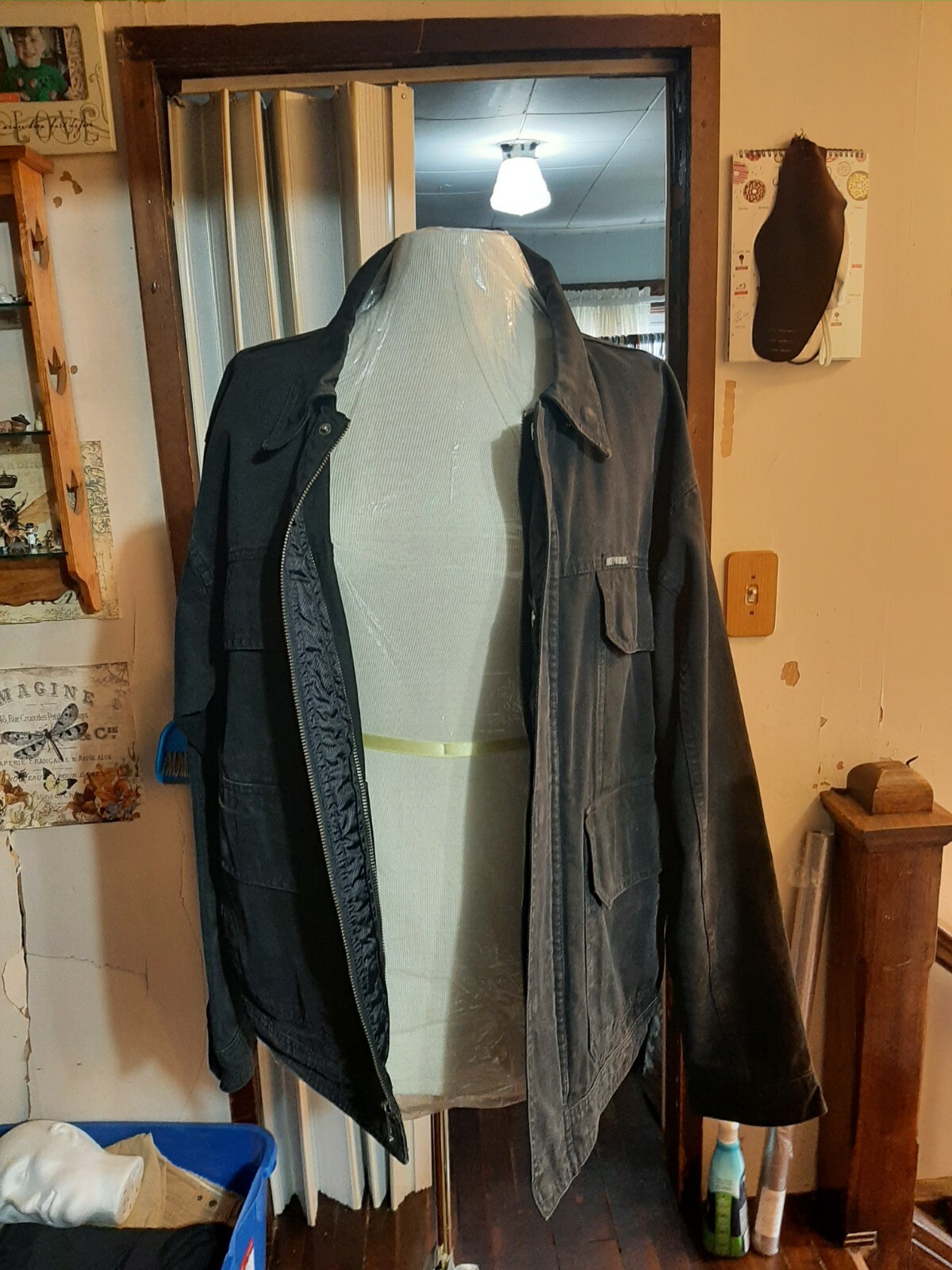 Harley Davidson Jean stitched Denim Jean Jacket Mens … Gem