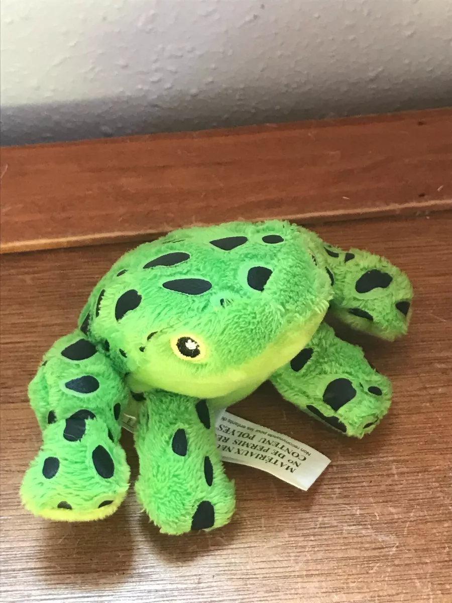 Adventure Planet Small Plush Green w Black Spots Leopard Frog Stuffed  Animal –