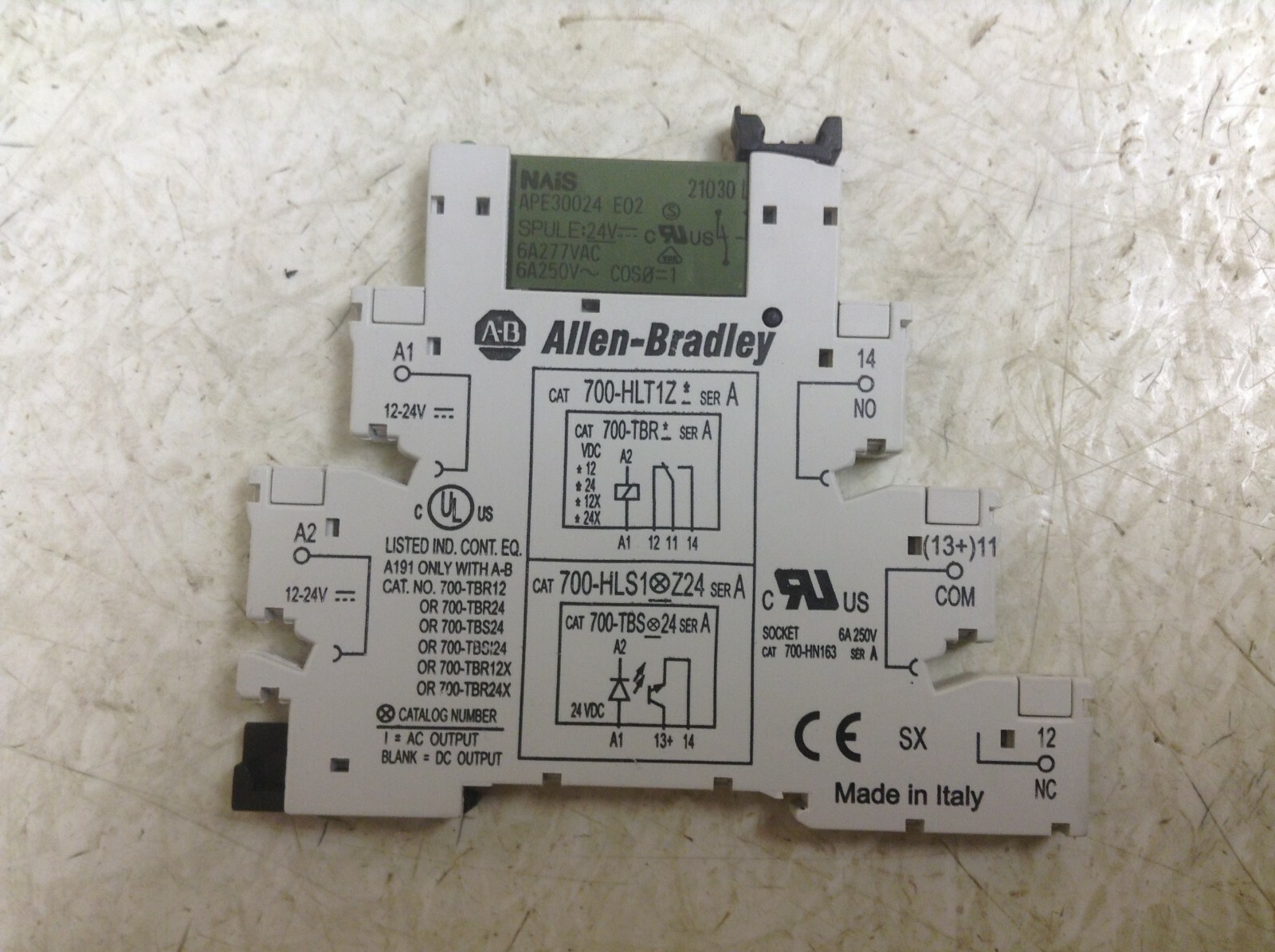 Allen Bradley Nais APE30024 E02 Solid State Relay 24 VDC 700 HLT1Z Allen bradley nais ape30024 e02 solid state relay 24 vdc 700 hlt1z