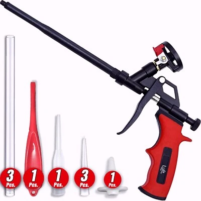 LUFT WERKZEUGE Luft Professional Expanding Spray Foam Gun (1 Gun + 9 Tips and Tools)