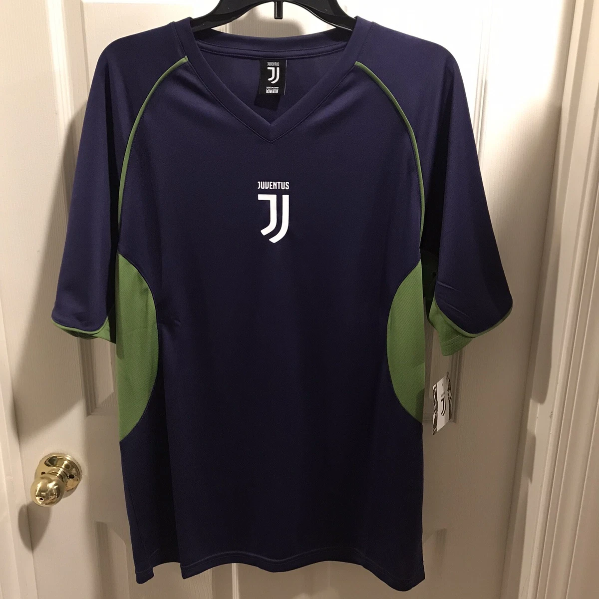 Juventus Navy Green Soccer Jersey Mens XL Free Shipping