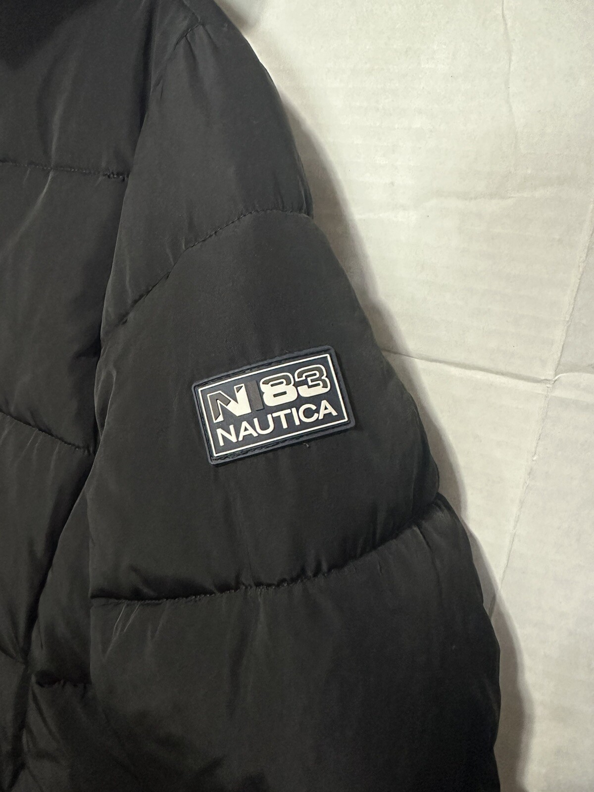 Náutica hooded puffer jacket men size small image 2