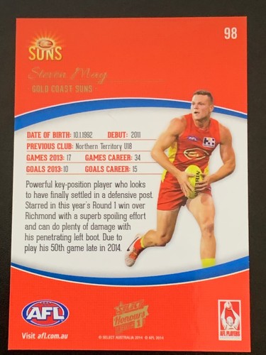 SELECT 2014 AFL HONOURS 1 COMMON CARDS - PICK YOUR CARD - Picture 185 of 311