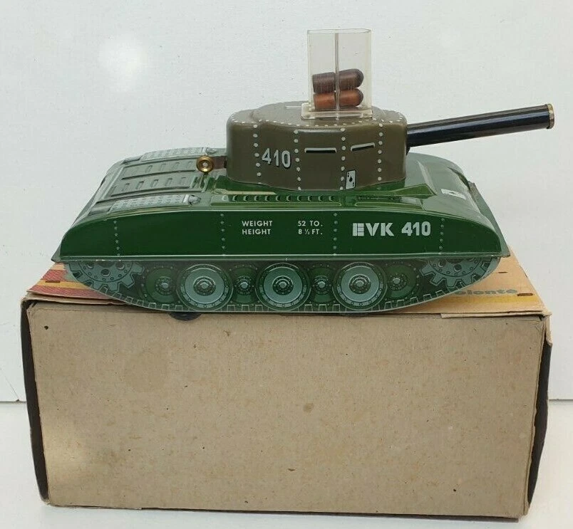 Rare Char tank FJ France-Jouet neuf boite jouet ancien en tôle époque Joustra - Photo 4/4