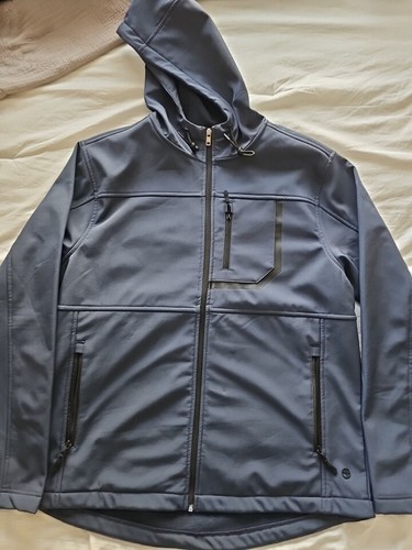 Point Summit Men’s Blue Hooded Nylon Jacket - Size Large - Picture 2 of 3