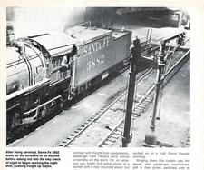 2-10-2 Santa Fe 3882 Waits On Turntable To Resume Up Cajon Pass Vtg Mag Excerpt