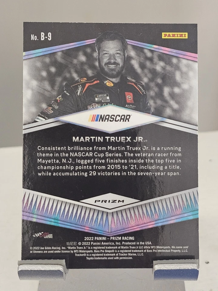 2022 Panini Prizm Martin Truex Jr Brilliance White Sparkle Prizm Parallel Insert - Image 2 of 3