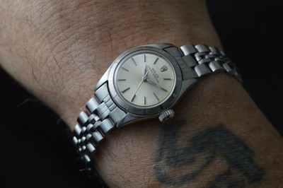 Rolex Rare Vintage Ladies Oyster Perpetual 6623 Stunning Rare Bezel Alpha Hands