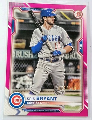 Kris Bryant 2021 Bowman Pink Parallel Card #58 Chicago Cubs /299