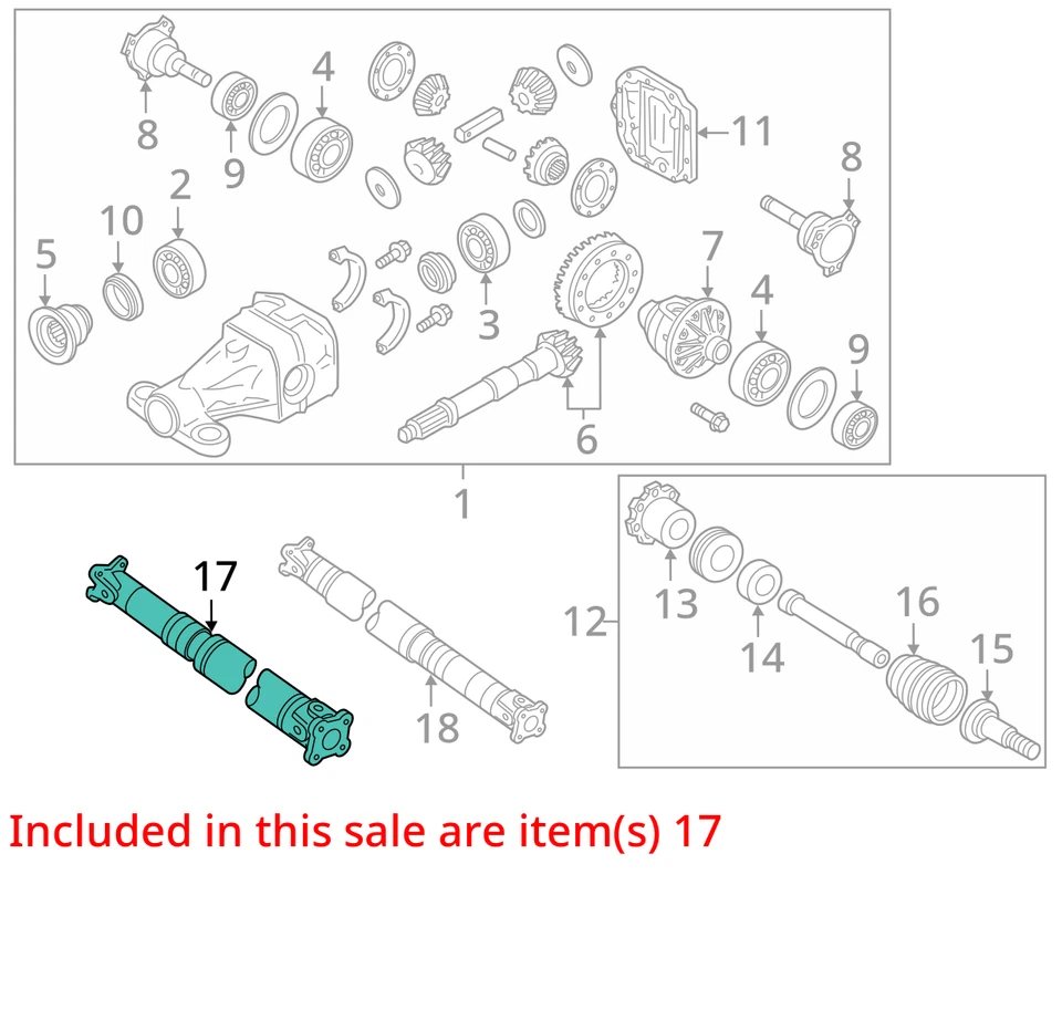 Eje de transmisión delantero compatible con Infiniti QX56 2011 2012 2013 5,6 L 4x4 Foto 4 de 4