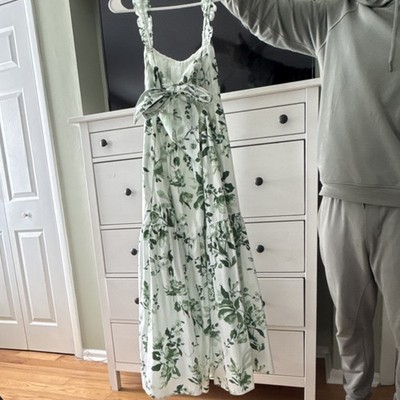 abercrombie and fitch green floral dress Abercrombie Fitch Green Floral Dress Size M