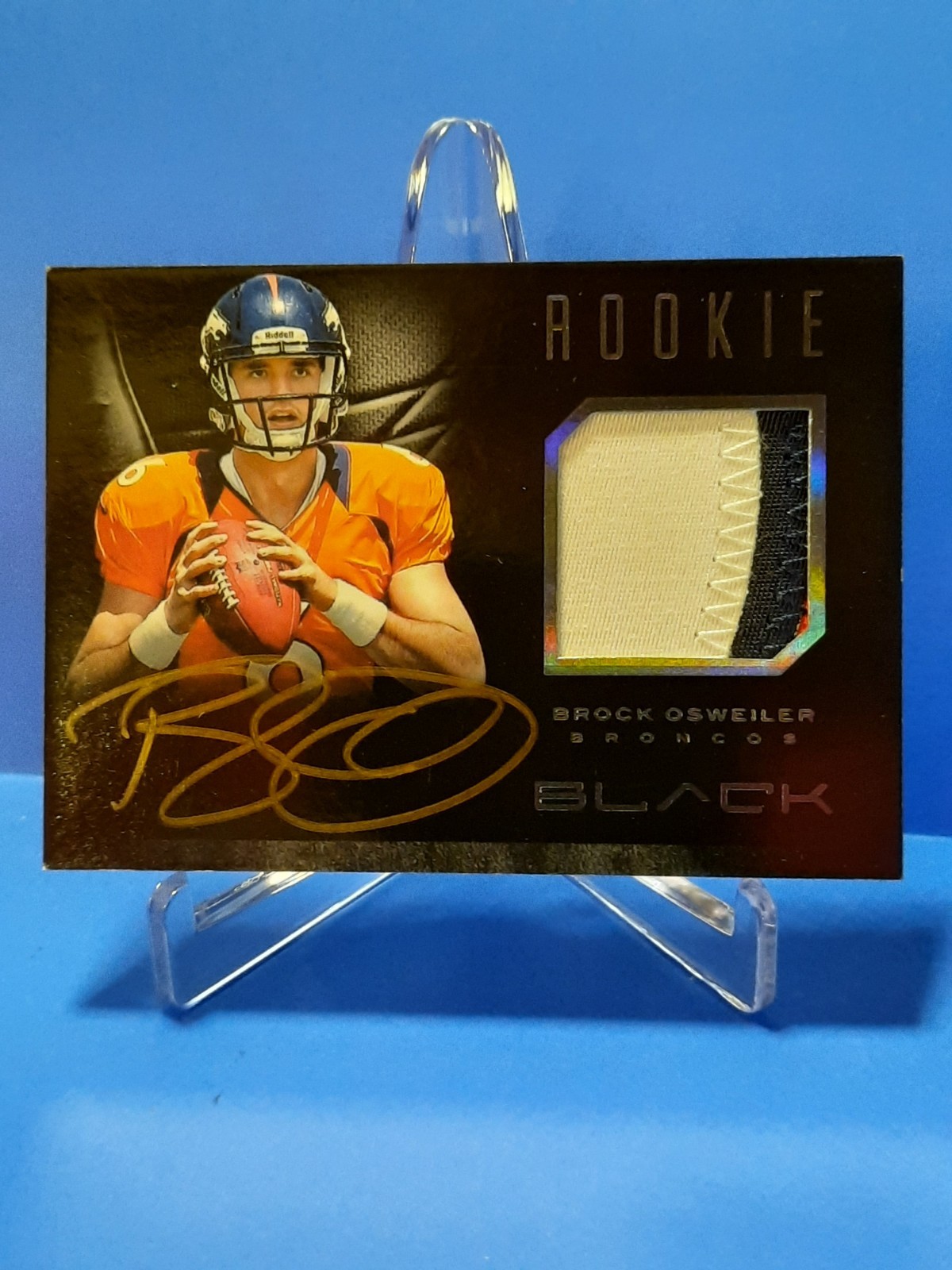 Brock Osweiler Panini Black Rookie Signature Materials Prime #7 Base