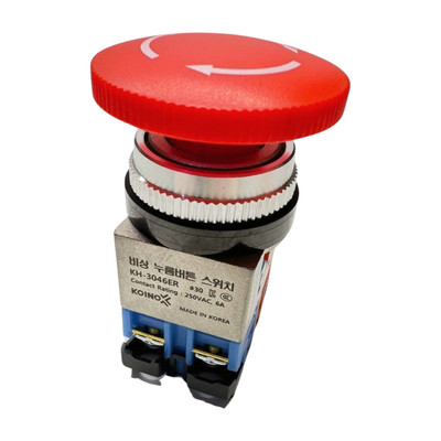 Koino KH-3046ER Red Emergency Stop Push Button Switch, 6A, 250V *Free Shipping*