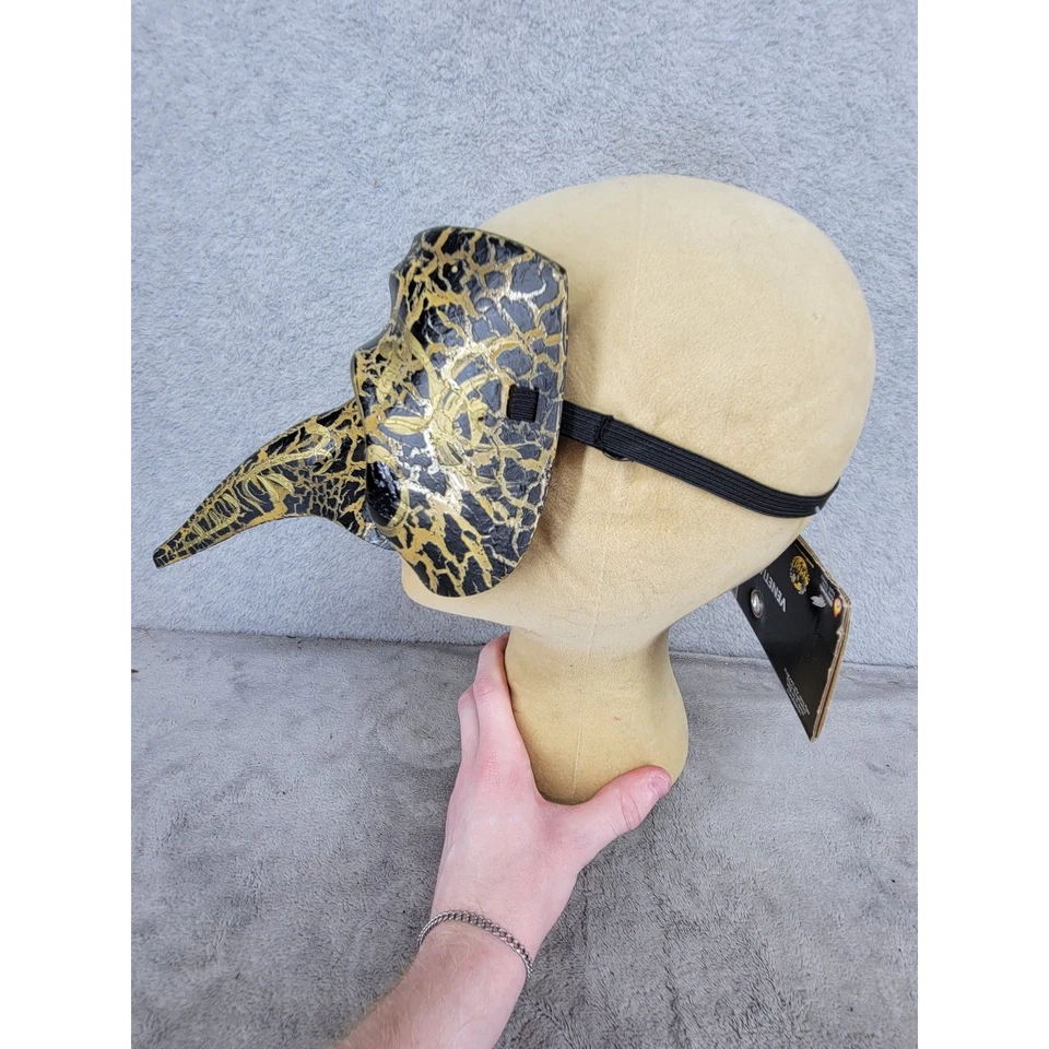 Máscara de Doctor de la Peste Veneciana Spirit Halloween Dorado Negro Disfraz de Juegos con disfraces Foto 4 de 4