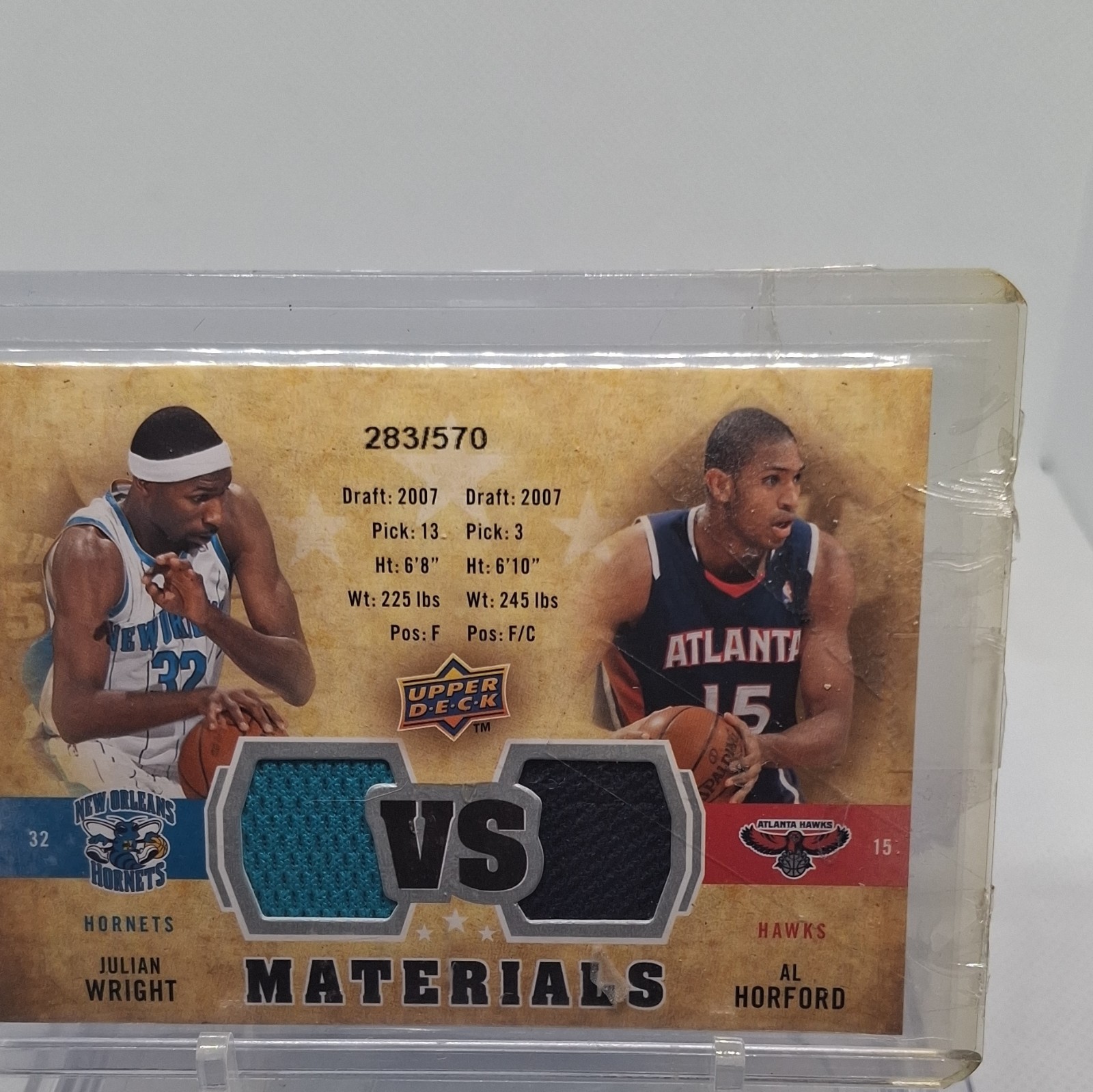 Upper Deck VS Materials 2007 Julian Wright Al Horford Hornets/Hawks #283/570
