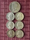 1960s 90% Silver Quarters Set Of 6 , Plus A 1964 Kennedy Half Dollar 90 #silver
