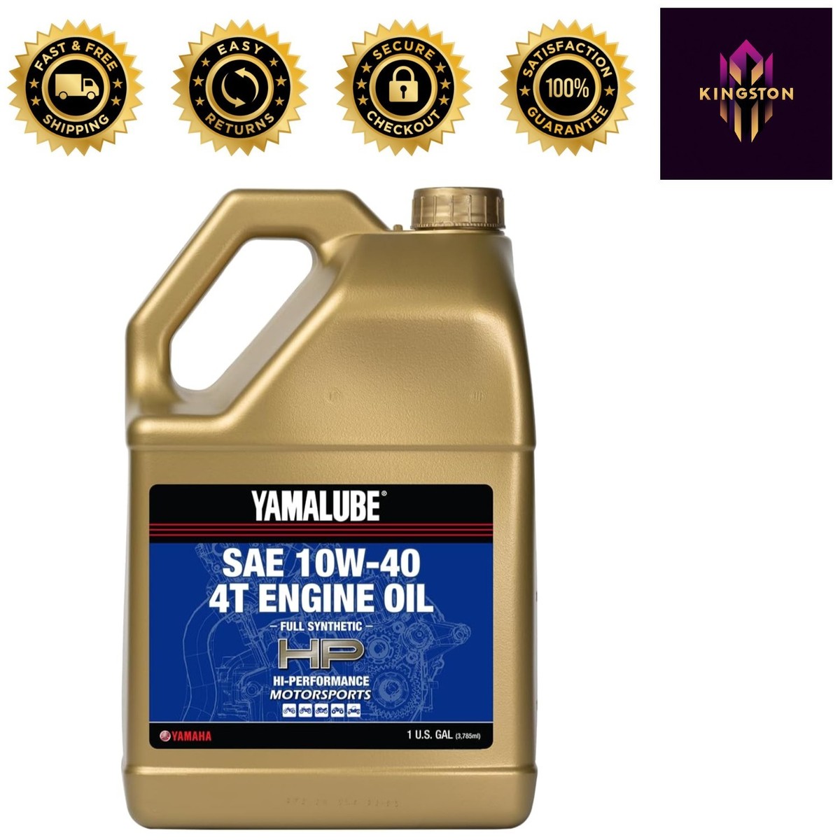 1 Gallon Yamaha Yamalube Synthetic 4T Oil 10w-40 - Motorcycle