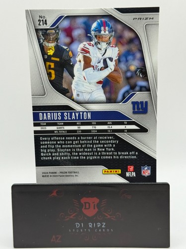 2024 Panini Prizm - Darius Slayton #214 Lazer Prizm - Picture 2 of 2