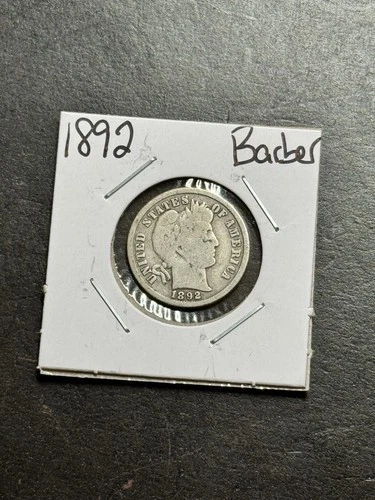 1892 P Barber Silver Dime VG Very Good U.S. 10c Type Coin (Raw19167)