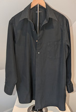DKNY Men's Black Button up Neck 16.5 Sleeve 32/33 100 Cotton