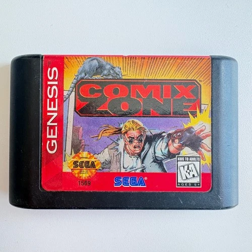Comix Zone (Sega Genesis, 1995) Authentic Tested Working