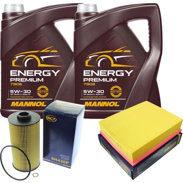 SCT Inspektionspaket 10L Mannol Energy 5W-30 FüR BMW 7Er E38 740I Il 735I-image