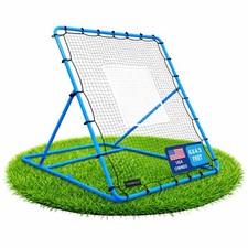 Velocity Adjustable Baseball Rebounder Net with 3 Return Angles, 4x4.5 Feet S...