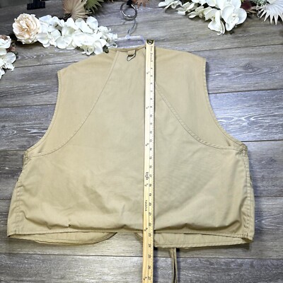 Veste Gilet Safari River Run Vintage – Homme XL, Beige, Pour Pêche Et Chasse