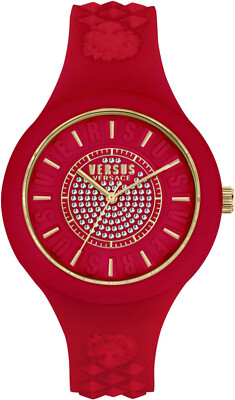 Versus Versace Watch Fire Island Collection Luxury Womens Timepiece 39mm Crystal