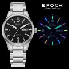 EPOCH Men Luminous Rainbow Light Automatic Watch  Japan Miyota 21Jewels Sapphire