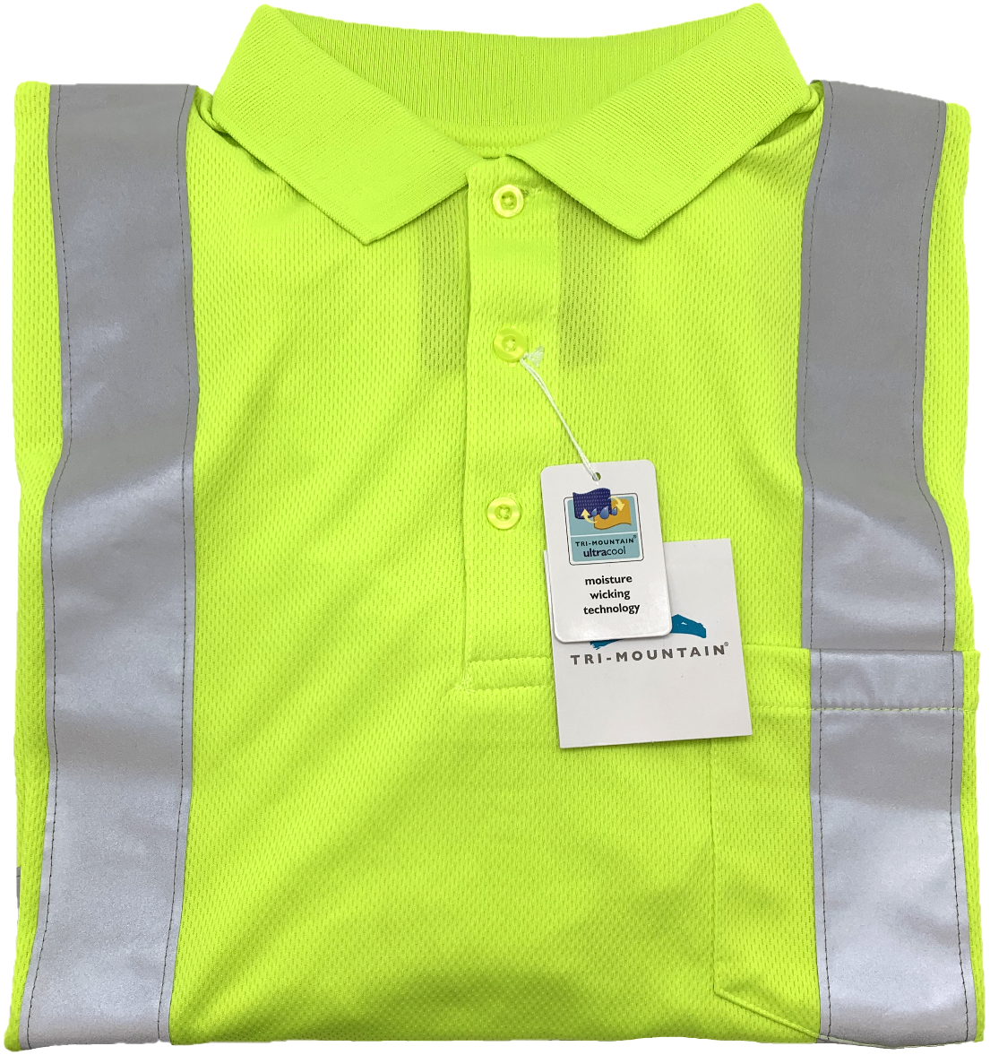 Tri-Mountain K222G Boundary S/S Polo Hi-Visibility Shirt Lime