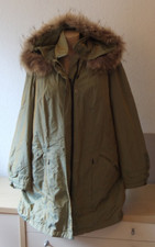 Parka Invernale Corto Cappotto Tgl 46 Top Foderato Cappuccio M.Pelliccia Beige